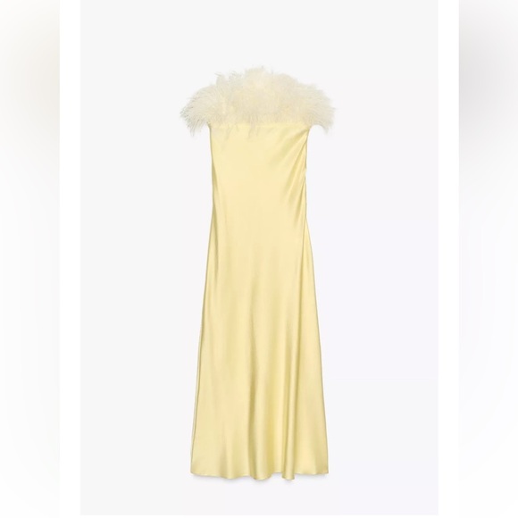 NWT ZARA  VIRAL 2025 COLLECTION FEATHERED SATIN  DRESS SIZE S and L
🚨FIRM PRICE - Picture 16 of 16